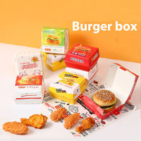 Emballage de restauration rapide jetable écologique imprimé personnalisé boîte de récipient à emporter pour frites