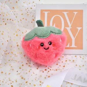 Spot Cartoon Fruit Embroidery Doll Handmade Hair Accessories Plush Brooch Material Shoe And Sock Keychain Accessories Wholesale