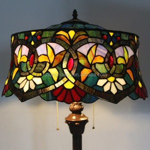 Lámpara de pie LED tradicional LongHuiJing de 18 pulgadas con pantalla de cristal tintado - Envío directo, iluminación en stock - Product Image 1