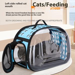 Nuevo portador de viaje para mascotas, diseño poroso, lado suave, plegable, portátil, EVA, bolsa para gatos con ventanas de malla, bolsa para jaula para mascotas - Product Image 5