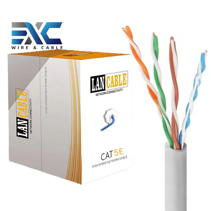EXC 2024 новый кабель cat5e ethernet, 4 пары, медный проводник, кабель ethernet, внутренний кабель Cat5e