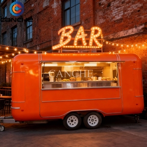 Chariot de cuisine mobile de rue pour la restauration rapide, chariot de vente ambulante de hot-dogs et de snacks, en acier inoxydable, prix d'usine, CE DOT - Product Image 4