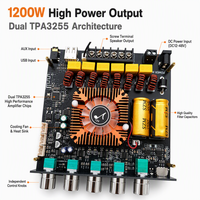 AS21II TPA3255 Placa Amplificadora de Potencia Inalámbrica BT de 2.1 Canales, Módulo de Audio de Subwoofer de 220W*2+350W para Cine en Casa OEM
