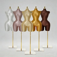 Maniquí Femenino de Medio Cuerpo con Curvas, Talla Grande Europea y Americana, de Plástico y Tela, con Cadera Ancha y Cintura Delgada, para Exhibición en Tiendas de Ropa