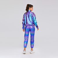 Luckpanther Factory Plus Size Casual Sweat à capuche réfléchissant Vêtements pour femmes Manteau et pantalon pour femmes Costume 2 pièces