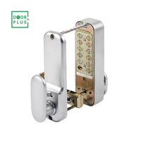 Serrure de porte mécanique à code numérique sans clé Doorplus avec bouton poussoir et combinaison de sécurité