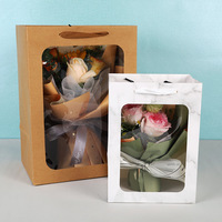 Boîtes cadeaux personnalisables en papier kraft transparent en forme de trapèze en T, recyclables, avec logo personnalisé, pliables à plat pour cadeaux