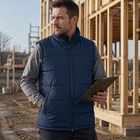 Gilet de travail léger, coupe-vent et rembourré pour conducteurs et ingénieurs en logistique météo et entrepôt, idéal par temps froid