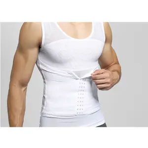 New men's lightweight shapewear shaping waist invisible chest tight waistband tank top shaping clothes