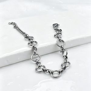 yunnique Unisex Stainless Steel Circle Geometric Chain <b>Bracelet</b> <b>Adjustable</b> For Men And Women - Product Image 4