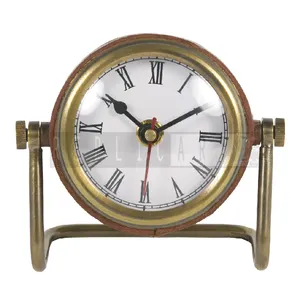 Nauticalia in ottone antico orologio da tavolo orologio da tavolo per camera da letto soggiorno per arredamento