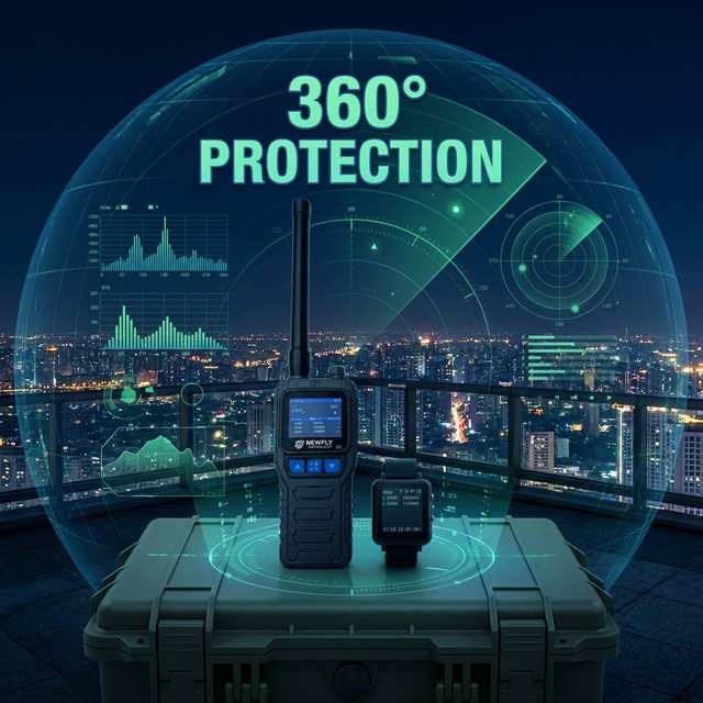 Ultralight 0.36kg Handheld UAV Monitoring Device with Wristband Coordination for Private Estate and Airport Security