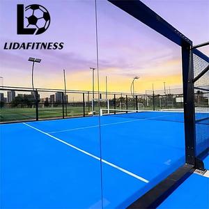Campo da Tennis e Paddle Panoramico Standard per Esterni, Set Completo con Telaio in Acciaio Zincato e Vetro Temperato per Club - Product Image 3