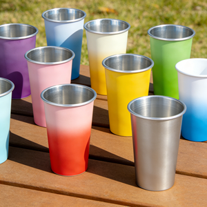 Gobelet en aluminium jetable personnalisé Cola UV 16 oz, gobelet en métal recyclable 350 ml, gobelet à bière en aluminium changeant de couleur avec boisson froide, personnalisé - Product Image 1