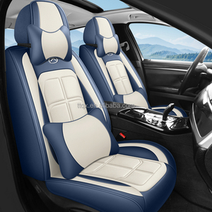 Coprisedili Auto in Pelle Nappa Blu, Eleganti e Avvolgenti, Morbidi al Tatto, Universali per Tutte le Stagioni, per <span class=keywords><strong>Opel</strong></span> Astra <span class=keywords><strong>Corsa</strong></span> Mokka Crossland - Product Image 2