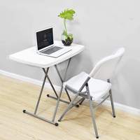 Vente en gros de meubles de table basse pliables carrés à hauteur réglable en plastique blanc de Chine