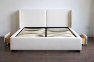 Мебель для спальни крылья изголовья мягкая кровать для хранения с ящиками - Product Image 2