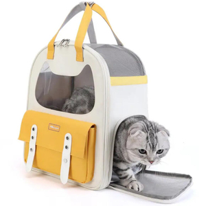 Yeni tasarım nefes büyük kapasiteli Pet kedi taşıma çantası katlanabilir yumuşak kedi sırt çantası taşıyıcı kabarcık çanta seyahat köpek evcil hayvan sırt çantası - Product Image 5