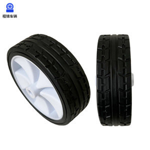 Solid <b>Plastic</b> <b>Wheels</b> 5 Inch PVC Anti Slip For Camping Cart Outdoor Use - Product Image 5