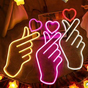 Letrero de neón Led con luz para dedo, corazón, berenjena, cereza, barra, Nube arcoíris, niño, niña, estrella, Hola para tienda, fiesta, boda, regalo de Navidad para niños - Product Image 2