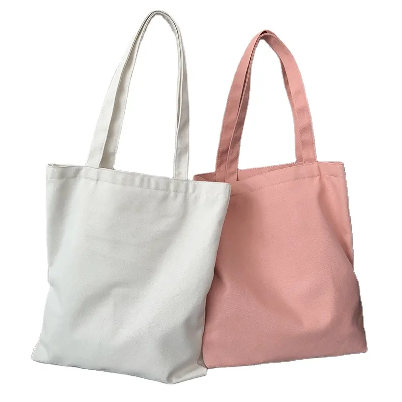 Cotton Canvas Bag Custom Logo Foldable Tote Bag Blank Eco-Friendly Shopping Bag