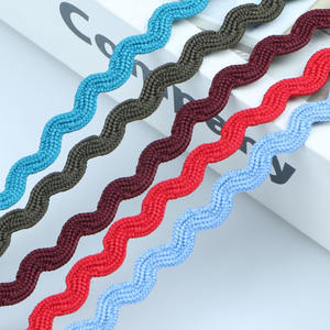 17 bobines de ruban en polyester à faible élasticité, 3 mm à 8 mm, coloré, à bord incurvé, couleur unie, pour vêtements, <span class=keywords><strong>bordure</strong></span> de jupe, ruban marin en forme de S - Product Image 3