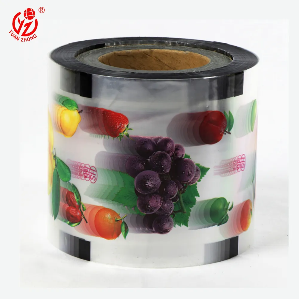 Stampa personalizzata plastica sigillante bolla rotolo tazza 90-105 succo di yogurt latte tè temperatura coperchio caldo pellicola di tenuta Boba