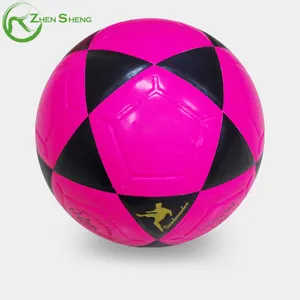 Pemasok Zhensheng bola sepak kulit PVC metalik ukuran 4 Bola Sepak