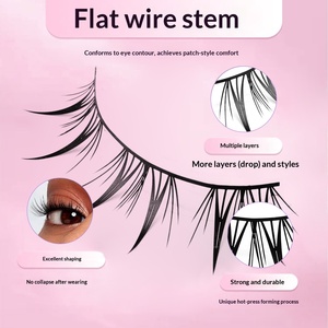 Faux cils vegan transfrontaliers européens et américains, <span class=keywords><strong>film</strong></span> plat non sensible, 0,04 grande capacité, épais, monobloc, DBP 0,12 mm - Product Image 3