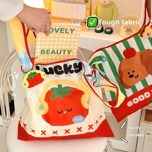 กระเป๋าช้อปปิ้งซูเปอร์มาร์เก็ตน่ารัก พับเก็บได้ พกพาสะดวก ความจุขนาดใหญ่ กันน้ำ กระเป๋าถือสำหรับซื้อผักในตลาด เป็นมิตรกับสิ่งแวดล้อม - Product Image 2