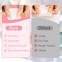 Lingettes professionnelles pour ongles, prix usine, sans peluches, ultra-absorbantes, usage polyvalent, fournitures pour ongles en gros