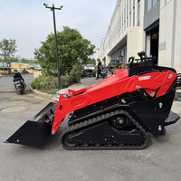 Spedizione Gratuita Mini Skid Steer Loader Economico 1000kg 1 tonnellata Pala Gommata Agricola con Motore CE EPA, Caricatore Compatto Diesel