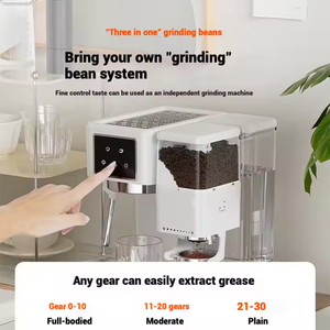 Cafetera espresso semiautomática de tamaño pequeño con función de espumador de leche para uso doméstico - Product Image 3