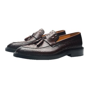 Zapatos Oxford de Hombre de Alta Gama, Lujosos y Elegantes, con Flecos, de Cuero Genuino, Casuales y de Negocios, con Punta Cuadrada y Antideslizantes - Product Image 1