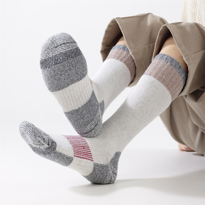 Merino Wool <b>Knee</b> <b>High</b> <b>Socks</b> Men's Winter Warm Outdoor Sports <b>Socks</b> Size 40-45 Black Navy Blue Dark Gray White Khaki - Product Image 2