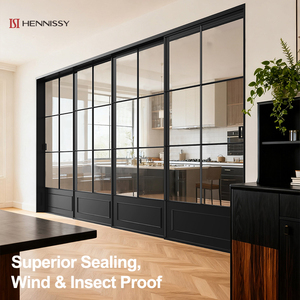 <span class=keywords><strong>Porte</strong></span> <span class=keywords><strong>coulissante</strong></span> en verre et aluminium DEJIAS, cadre fin, style moderne et minimaliste, pour chambre, salon, villa de luxe, bureau, cloison. - Product Image 2