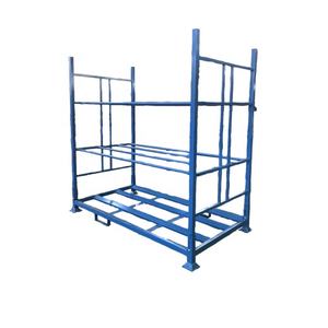 אחסון מחסן OEM ערימה ניידת צינור מתכת פלדה משאית צמיג עמוד צמיג משטח צמיג מתלה מתלה צמיגים מתקפל - Product Image 3