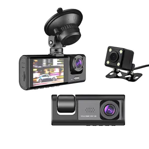 Caja Negra para Coche con Triple Cámara, Monitor de Vigilancia de Estacionamiento, 1080P Full HD, Cámara Frontal, Interior IR y de Reversa, Grabadora de Video para Tablero - Product Image 2
