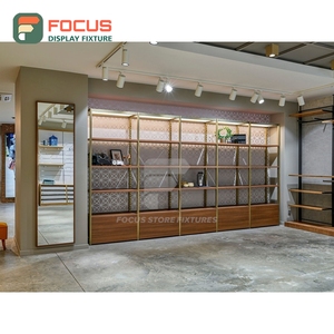 Upgrade Design Retail Shop Chrome Metal Display Showcase Layout Design Chain Clothing Store - Product Image 5
