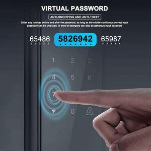 กุญแจล็อคประตูอัจฉริยะ TT ยี่ห้อ YiTechE  แผงอลูมิเนียมอัลลอยด์แบบกำหนดเอง + กระจกนิรภัย  พร้อมระบบสแกนลาย<span class=keywords><strong>นิ้ว</strong></span>มือและแป้นกด<span class=keywords><strong>แบบ</strong></span>สัมผัส - Product Image 6