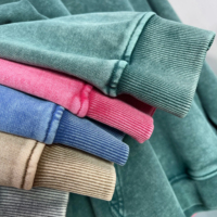 Sweat à capuche unisexe épais vintage personnalisé coupe classique pour homme 100 % coton imprimé délavé à l'acide et teint à la cire effet vieilli