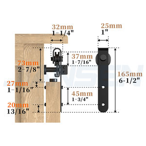 <span class=keywords><strong>Kit</strong></span> de quincaillerie pour <span class=keywords><strong>porte</strong></span> <span class=keywords><strong>coulissante</strong></span> de <span class=keywords><strong>placard</strong></span> en acier au carbone JIANSEN, mini rail de <span class=keywords><strong>porte</strong></span> <span class=keywords><strong>coulissante</strong></span> pour meuble TV, <span class=keywords><strong>placard</strong></span> - Product Image 2