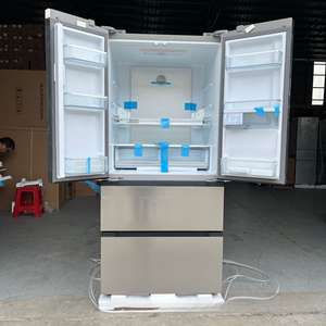 Nouveau réfrigérateur commercial à compresseur à 4 portes, <span class=keywords><strong>porte</strong></span> française portable en acier inoxydable, 628 L, avec machine à glaçons domestique - Product Image 5