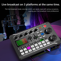 Kit Mixer Mikrofon Kartu Suara Multifungsi untuk Perekaman Audio, Konsol Pencampur Audio, Amplifier untuk Siaran Langsung