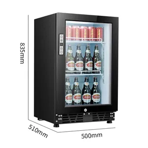 Heimgebrauch Minibar Kühlschrank Luftgekühlt 90L Counter Getränke kühler Wein kühler Großhandel Glastür Display Showcase