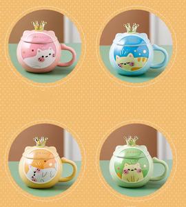 Mug en céramique OEM Tasse à ventre rond Tasses à motif de chat mignon Tasses en céramique à sublimation - Product Image 6