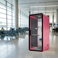 Cabine téléphonique insonorisée portable sur mesure, prix usine, OEM ODM, ignifuge, acoustique, pour bibliothèque et aéroport