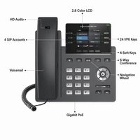 Téléphone IP Grandstream GRP2613 4 lignes, écran couleur LCD 2,8 pouces, Gigabit PoE, VoIP de bureau d'entreprise de qualité opérateur basé sur Linux, 24 numérotés virtuels