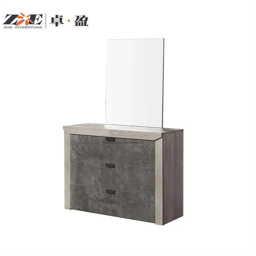 Luxo De Madeira Quarto Maquiagem Dresser Table Storage Cabinet Dresser Pequeno Vestir com Espelho