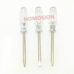 NOMOSION Flat Head <b>Screwdriver</b> 92mm Transparent Handle Polishing Finish Household Diy Tool - Product Image 3